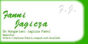 fanni jagicza business card